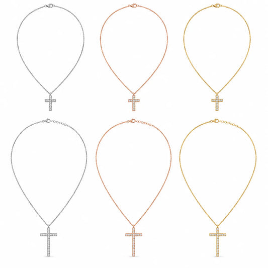 Wholesale Crystal Cross Necklaces 6Pcs Set | MOQ 1 | Hawson