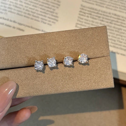 Wholesale Crystal Stud Earrings | Rose Gold & Silver | MOQ6 | HAWSON