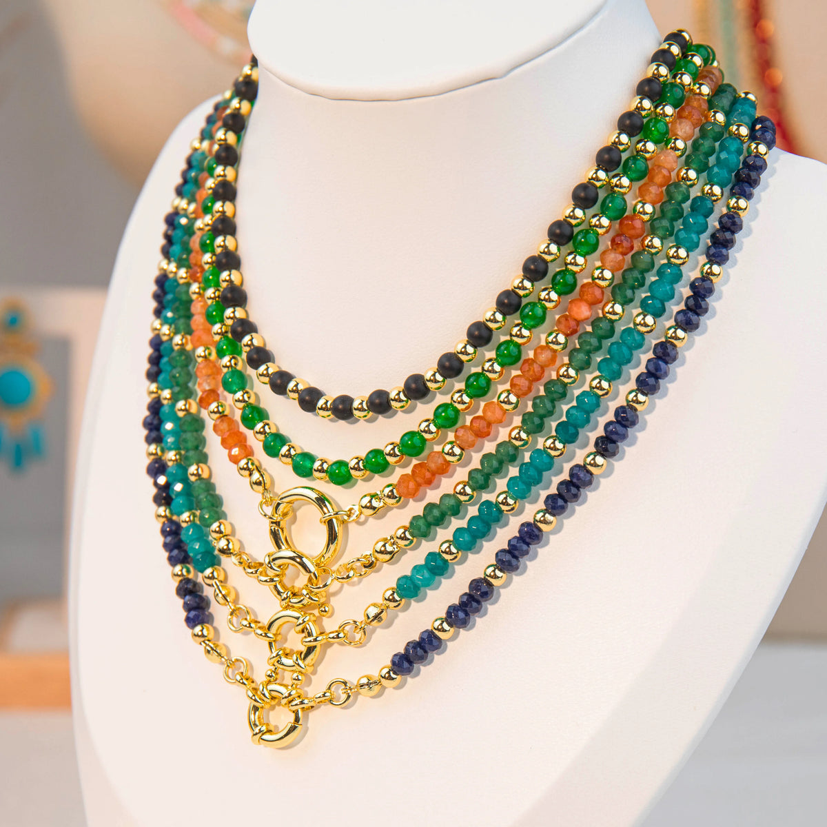 Wholesale DIY 6-Piece Mixed Bead Necklace Set | 4mm Beads | Hawson
