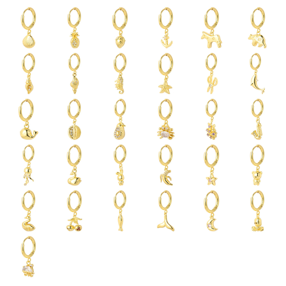 Wholesale Gold Charm Dangle Earrings | Assorted | HAWSON