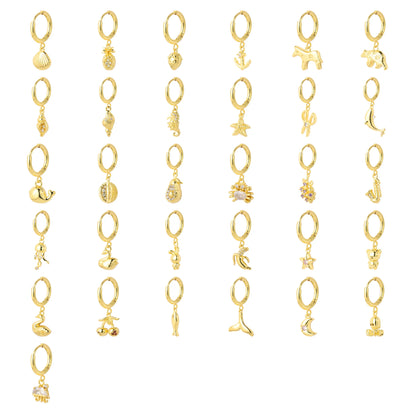 Wholesale Gold Charm Dangle Earrings | Assorted | HAWSON