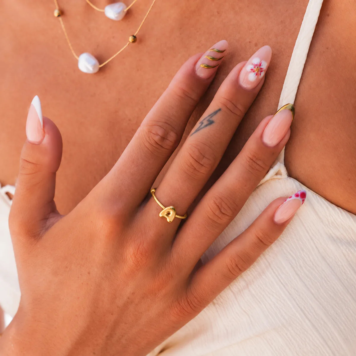 Wholesale Minimalist Open Ring Set | A-Z Initial | Hawson