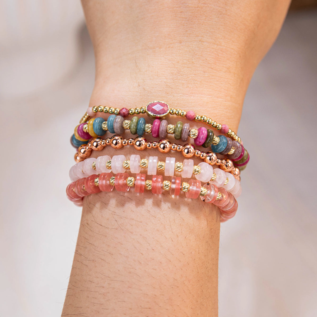 Wholesale Natural Stone Bracelet 5 Pieces Set | MOQ 1 | Hawson