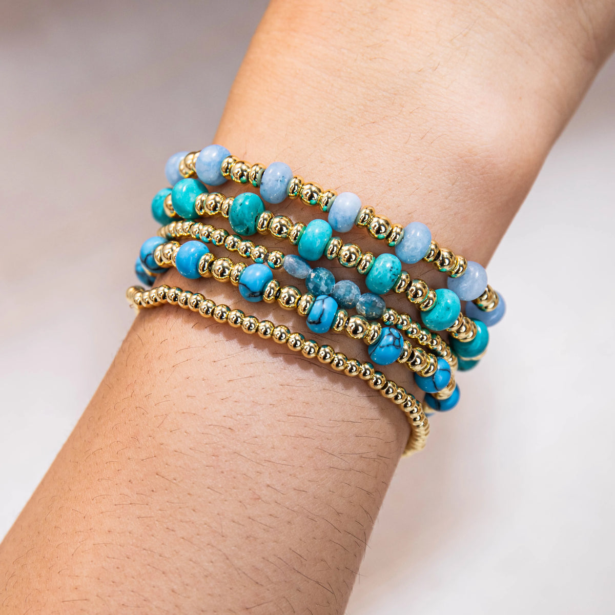 Wholesale Natural Stone Bracelet 5 Pieces Set | MOQ 1 | Hawson