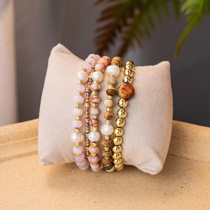 Wholesale Natural Stone Bracelet 5 Pieces Set | MOQ 1 | Hawson