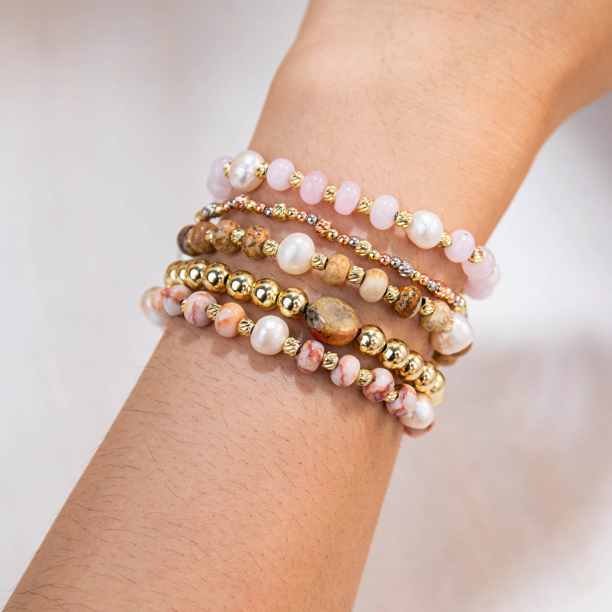 Wholesale Natural Stone Bracelet 5 Pieces Set | MOQ 1 | Hawson
