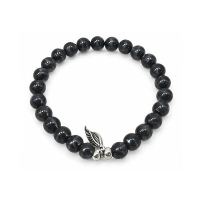 Wholesale Natural Stone Bracelet | Wing Charm | MOQ6 | HAWSON