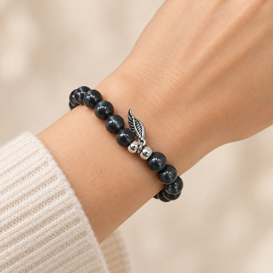 Wholesale Natural Stone Bracelet | Wing Charm | MOQ6 | HAWSON