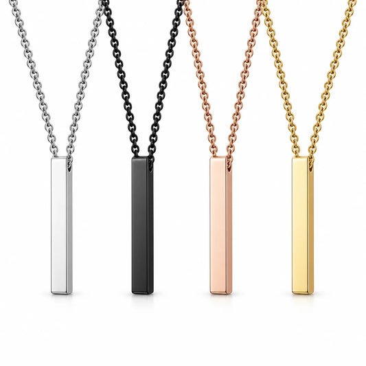 Wholesale Vertical Bar Pendant Necklace | 4 colors