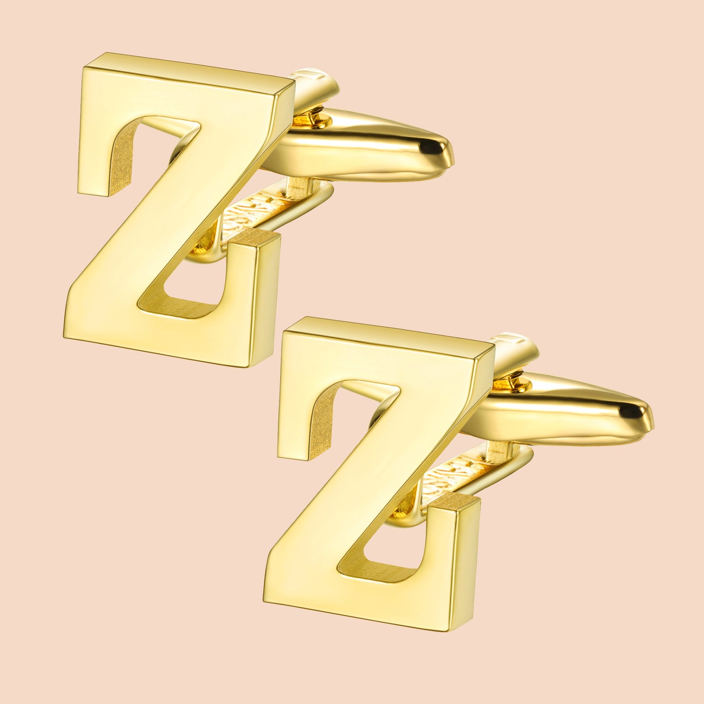 HAWSON Gold Tone Initial Cufflinks for Men