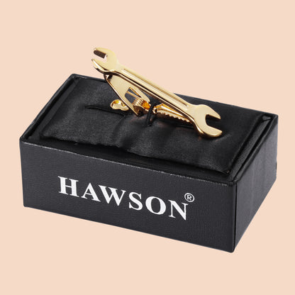 2 Inch Wrench Gold Tone Tie Clip