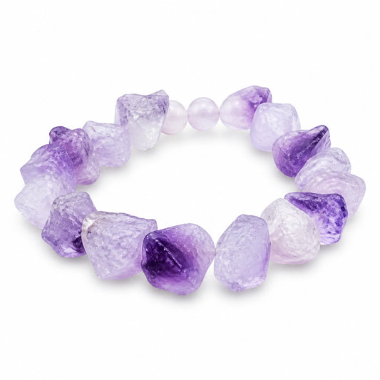 Natural Crystal Bracelet Collection | Amethyst & Rose Quartz Styles