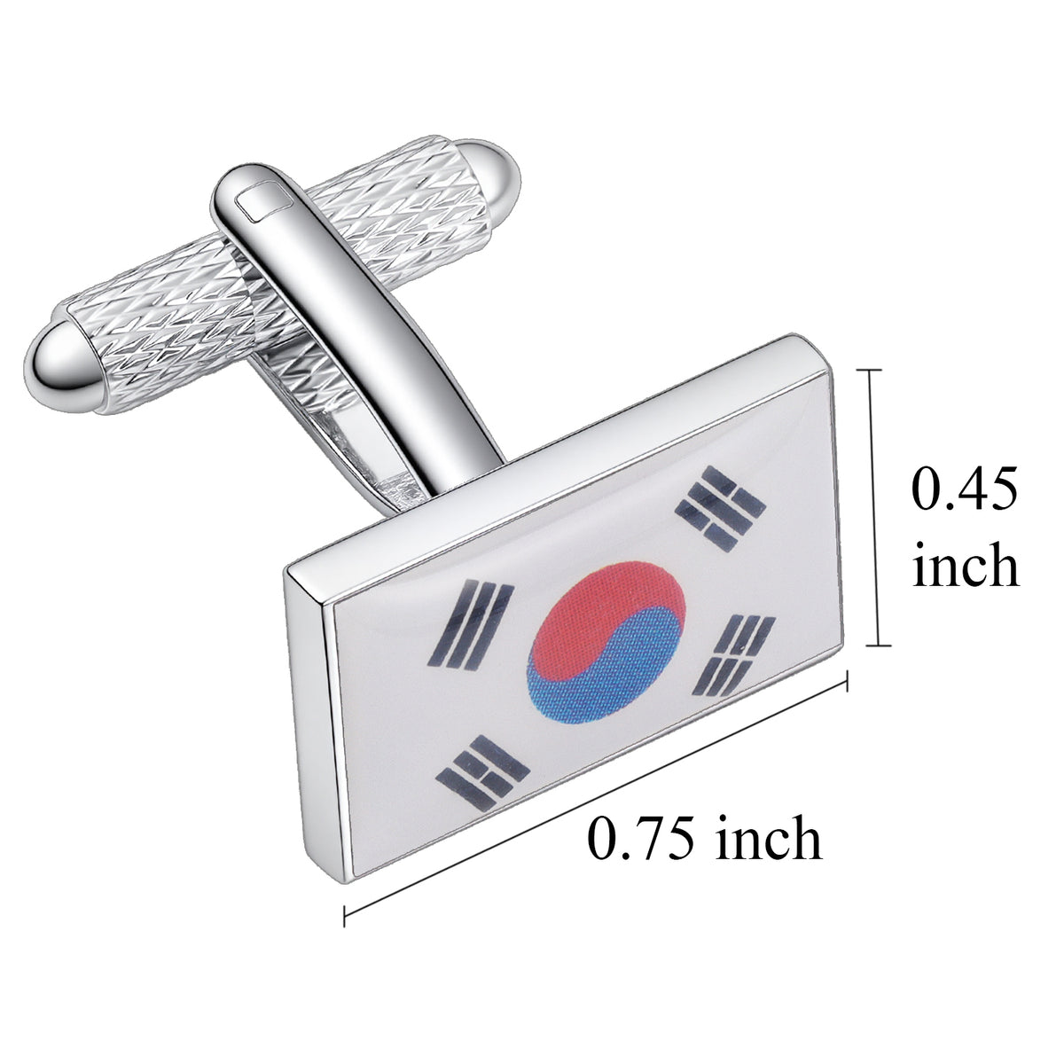 South Korea Flag Cufflinks, Korean Taegeukgi Enamel Cuff Links Men Formal Wedding Business Shirt Gift