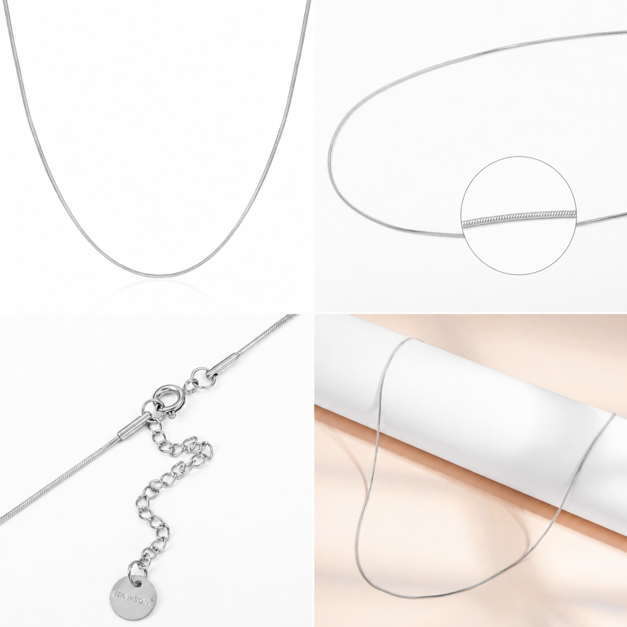 Wholesale Classic Snake Chain Necklace | Smooth Minimalist Chain