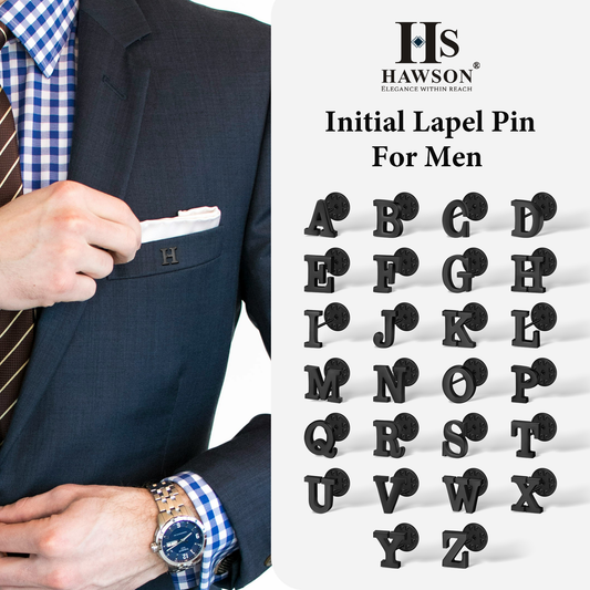 HAWSON Gun Initial Lapel Pin for Men