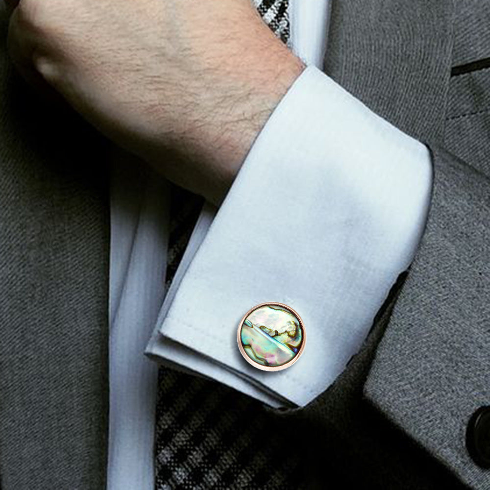 HAWSON Mother of Pearl Cufflinks and Studs for Men