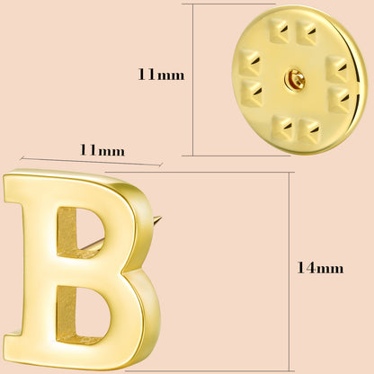 HAWSON Gold Color Initial Lapel Pin for Men