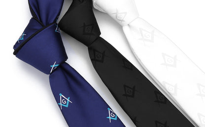 Classic Freemason Masonic Neckties for Men Square & Compass G