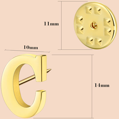 HAWSON Gold Color Initial Lapel Pin for Men