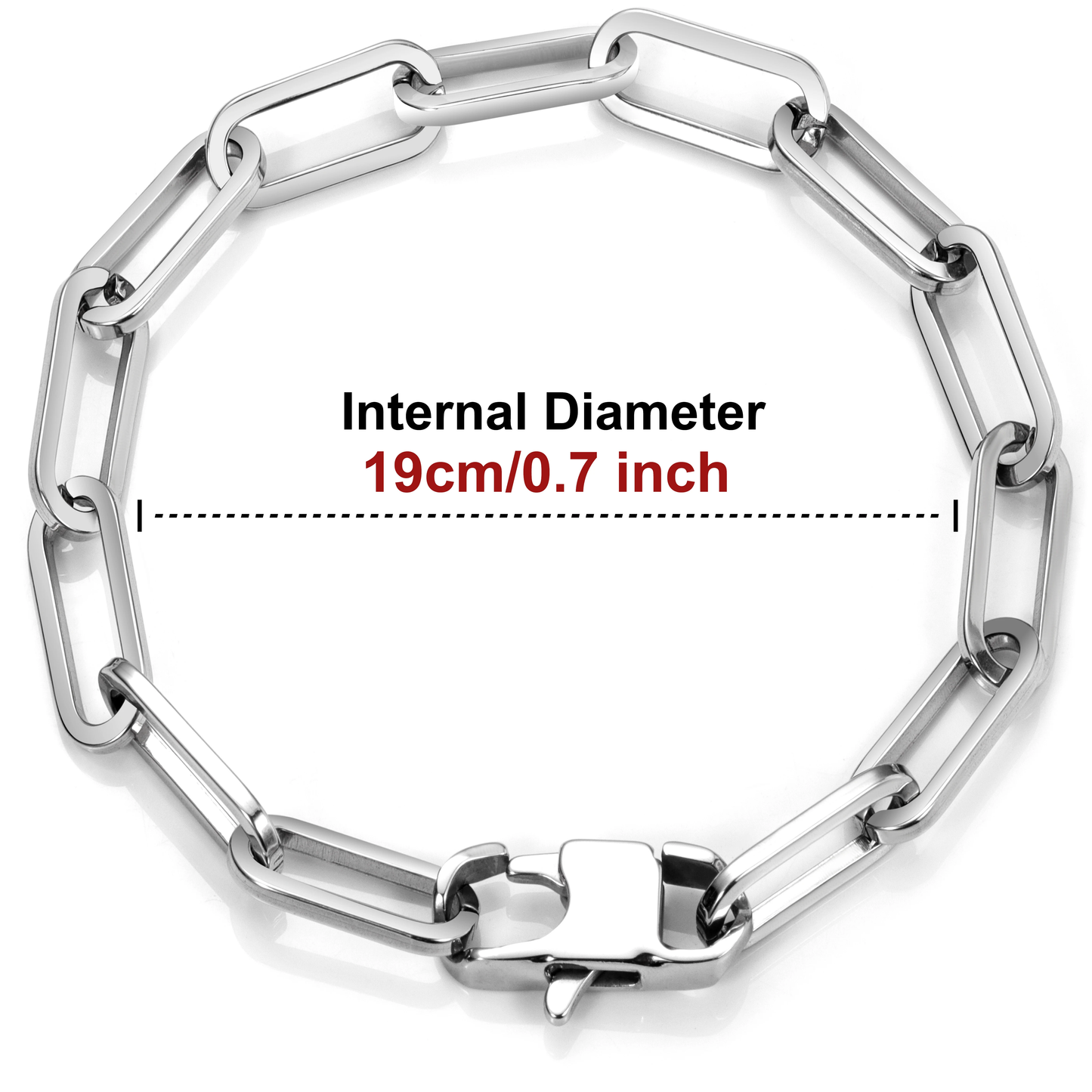 6-Piece Stainless Steel Chain Bracelet Set | Mixed Link Styles