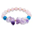 Natural Crystal Bracelet Collection | Amethyst & Rose Quartz Styles