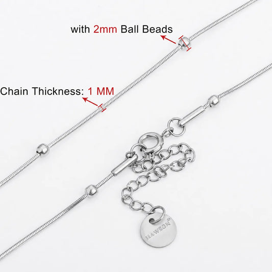 Wholesale Beaded Snake Chain Necklace | Mix & Match Lengths