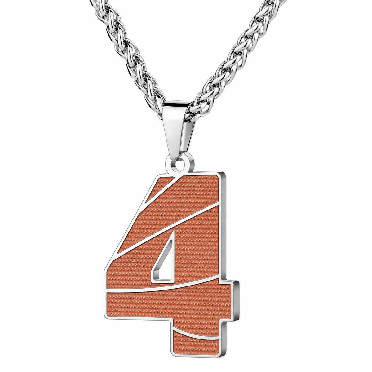 Wholesale Basketball Texture Number Necklace | 0-99