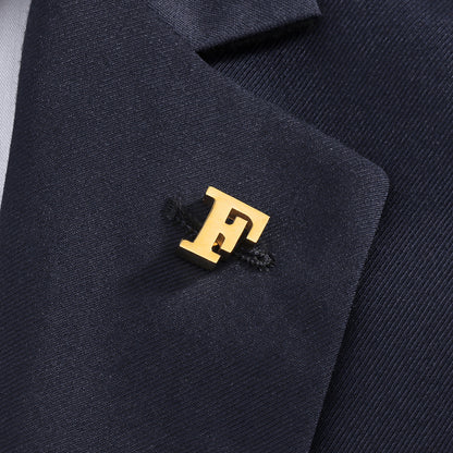 HAWSON Gold Color Initial Lapel Pin for Men