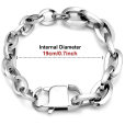 6-Piece Stainless Steel Chain Bracelet Set | Mixed Link Styles