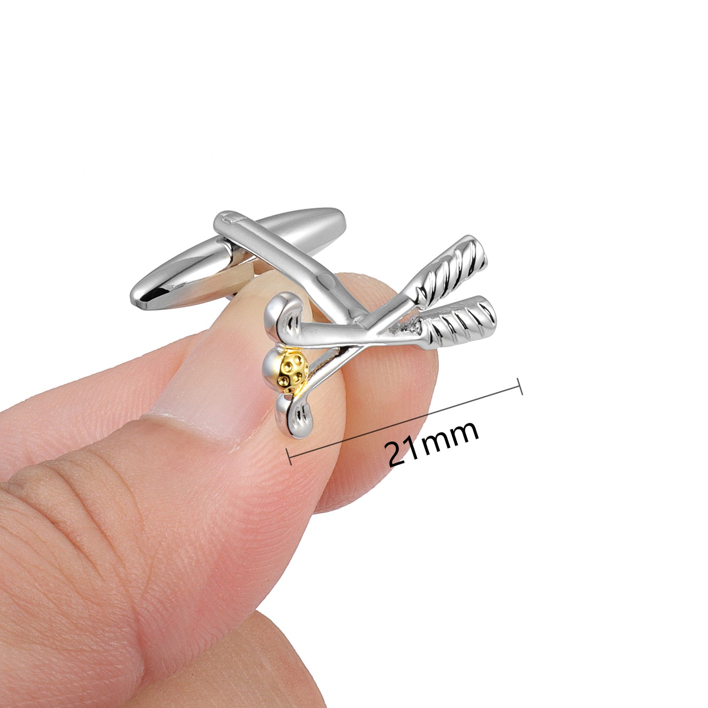 Golf club cufflinks for men