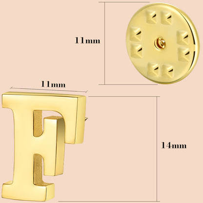 HAWSON Gold Color Initial Lapel Pin for Men