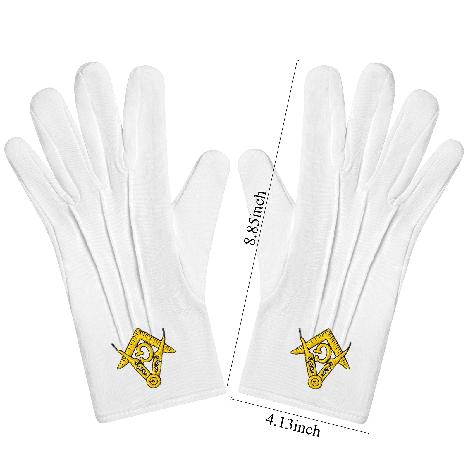 HAWSON Masonic Gloves Size Chart for Ceremonial and Ritual Use