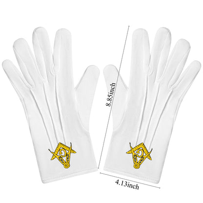 HAWSON Masonic Gloves Size Chart for Ceremonial and Ritual Use