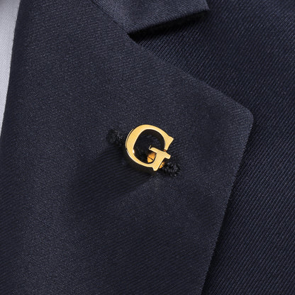 HAWSON Gold Color Initial Lapel Pin for Men