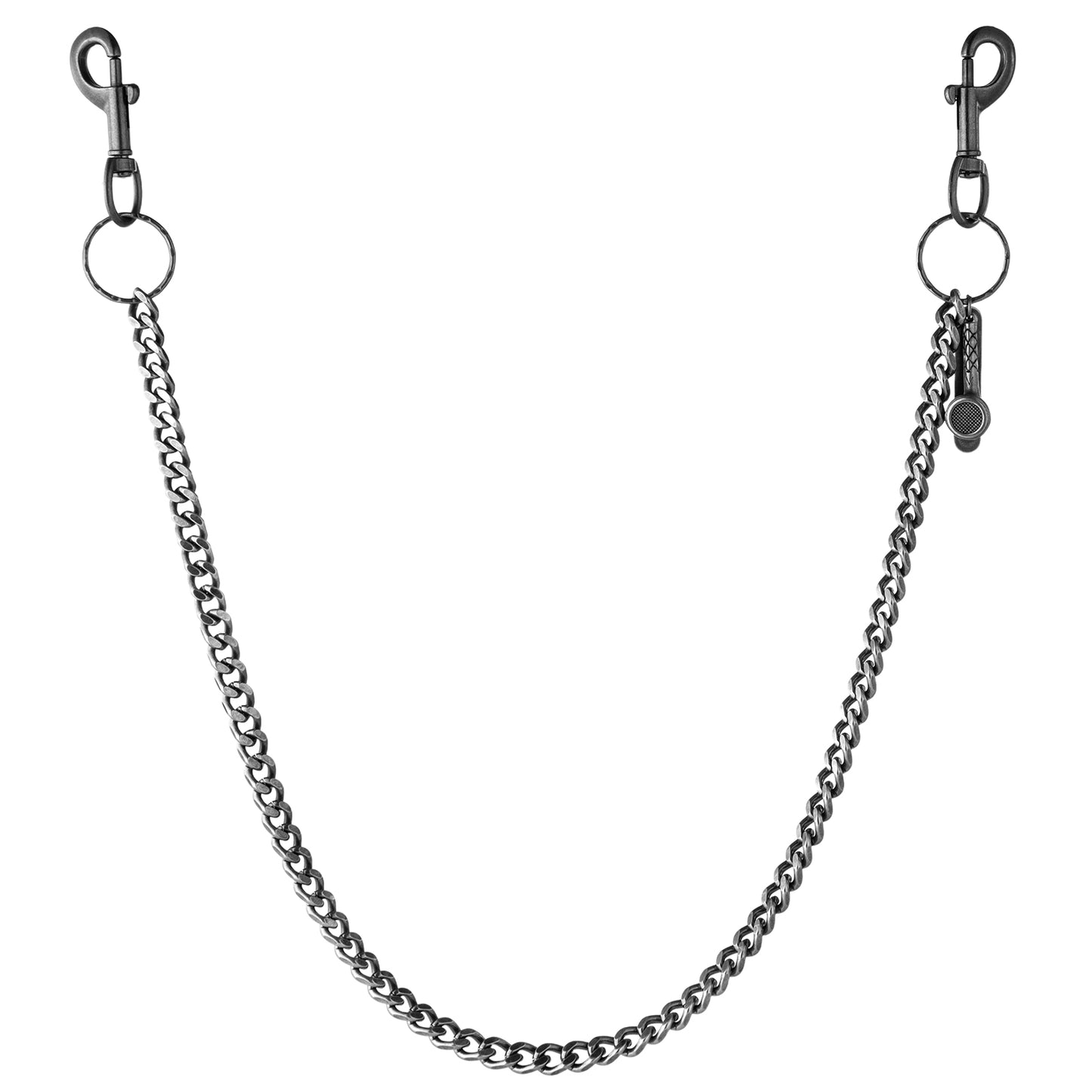 HAWSON Gothic Curb Chain with distressed alloy links - Dieselpunk pocket chain for pants and motorcycle attire