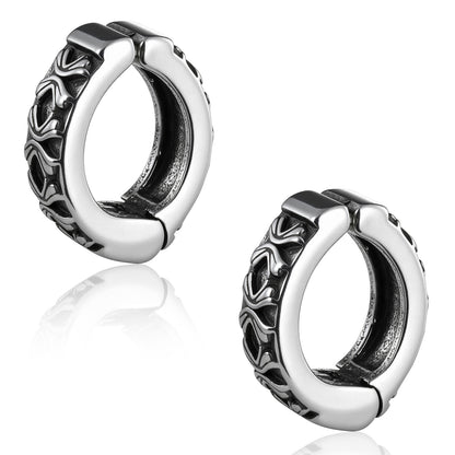 316 Stainless Steel Gothic Hip Hop Wrap Earrings for Non-Piercing Cartilage