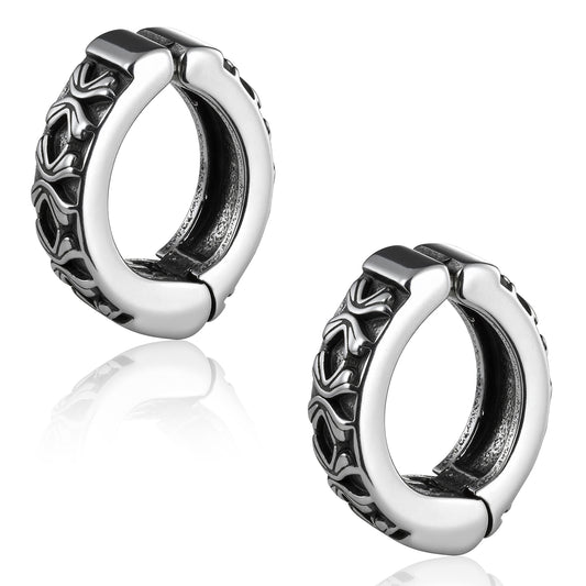 316 Stainless Steel Gothic Hip Hop Wrap Earrings for Non-Piercing Cartilage