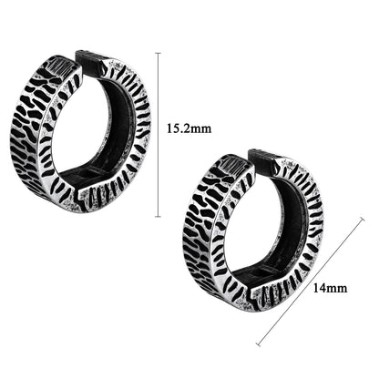 HAWSON Gothic Hoop Ear Clip Size Guide (15.2x14mm) for Non-Pierced Ears
