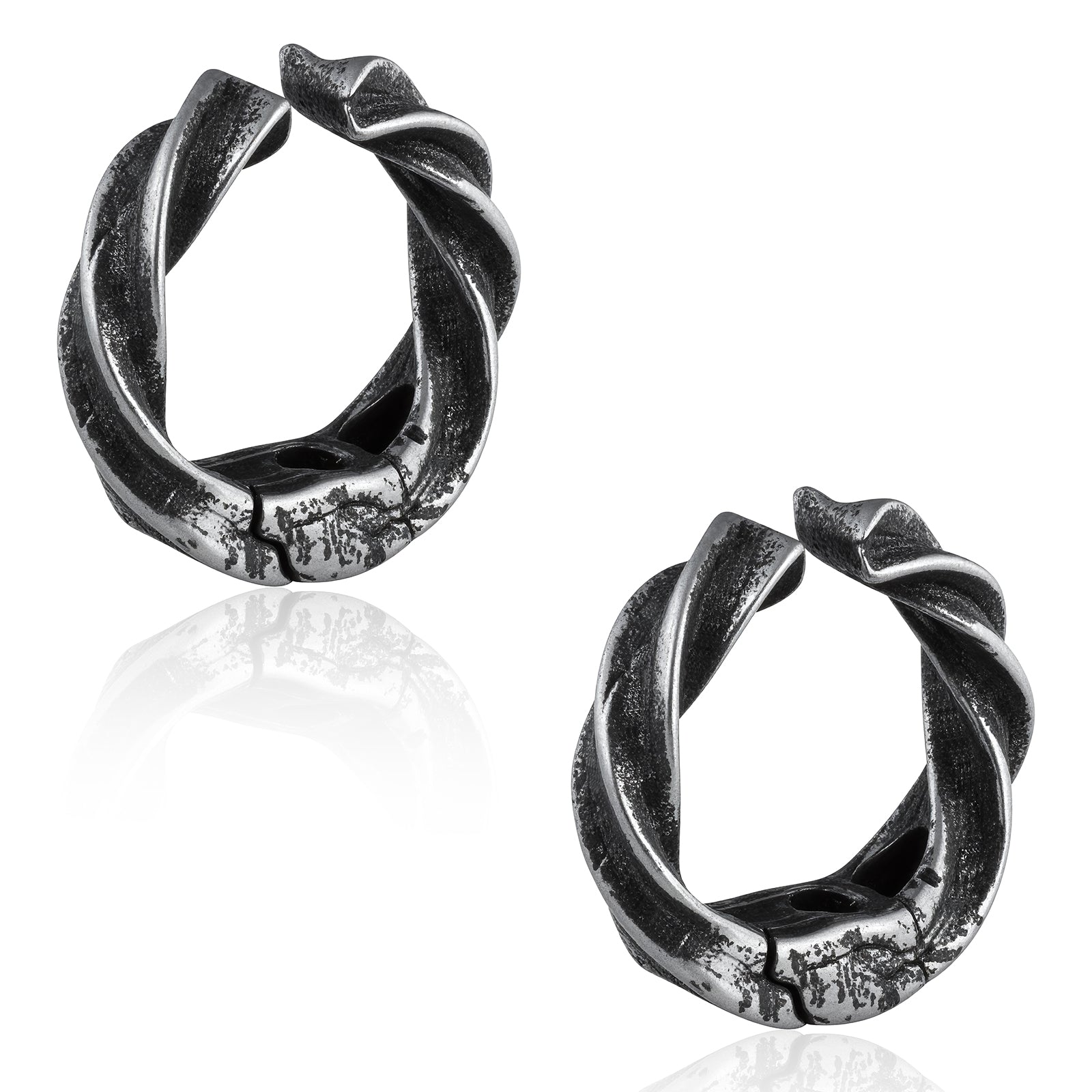 Gothic Mobius Strip Ear Cuff in 316 Steel - Infinite Loop Design for Non-Pierced Cartilage