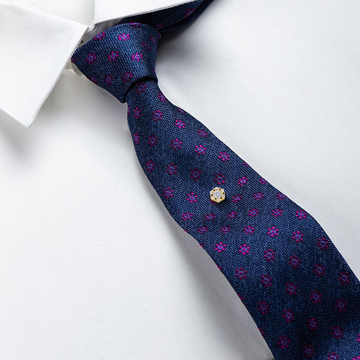Subtle Tie Pin Tie Pins Tie Tacks for Men,Crystal Tie Pin with Chain,Wedding Business ...