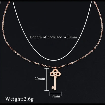 Rose Gold Pendant with Stainless Steel Chain | HAWSON