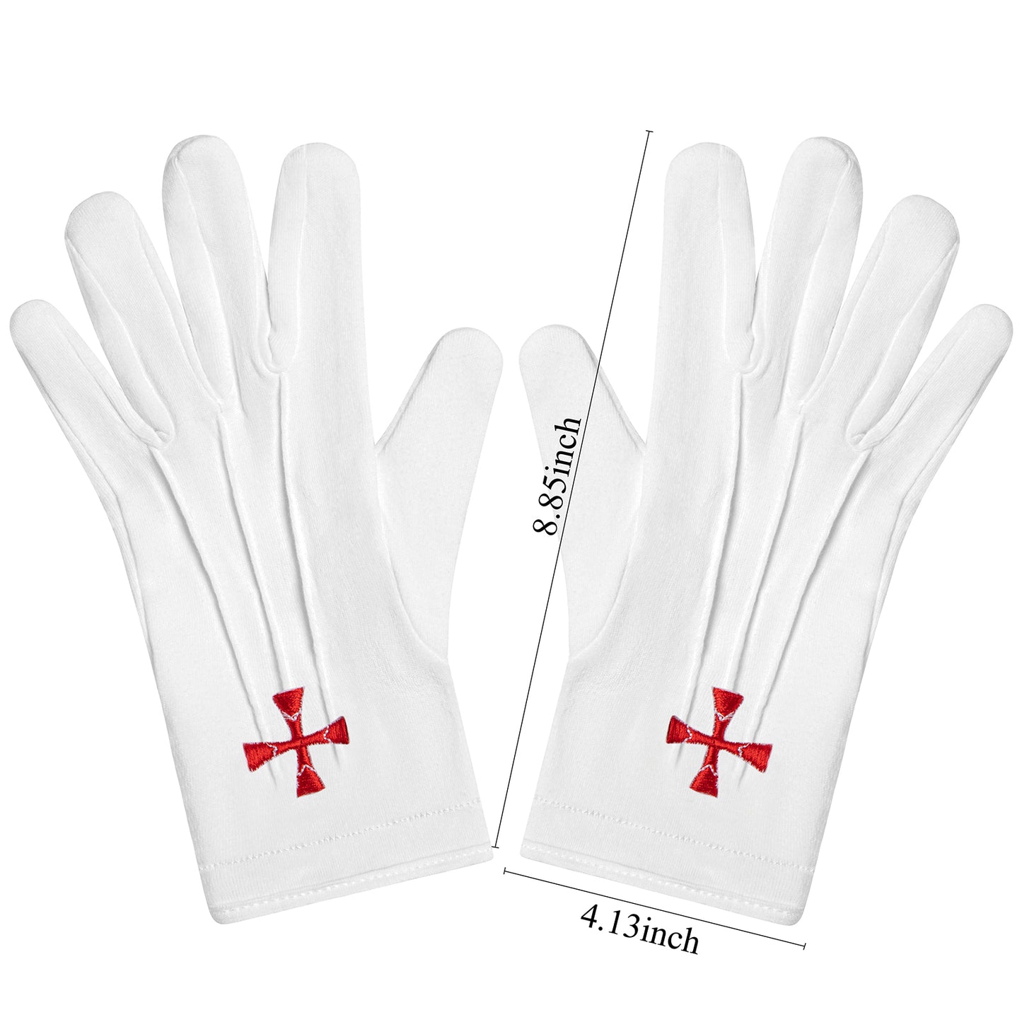 HAWSON Knights Templar Gloves Sizing Guide for Ritual and Ceremonial Use