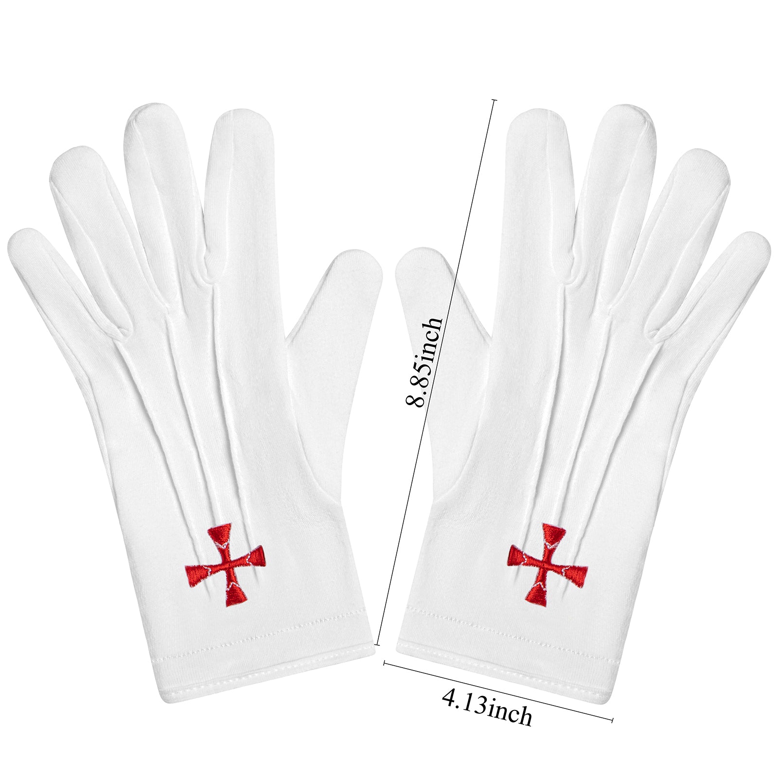 HAWSON Knights Templar Gloves Sizing Guide for Ritual and Ceremonial Use