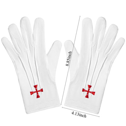 HAWSON Knights Templar Gloves Sizing Guide for Ritual and Ceremonial Use