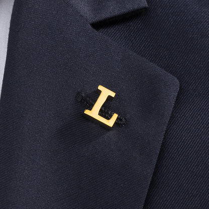 HAWSON Gold Color Initial Lapel Pin for Men