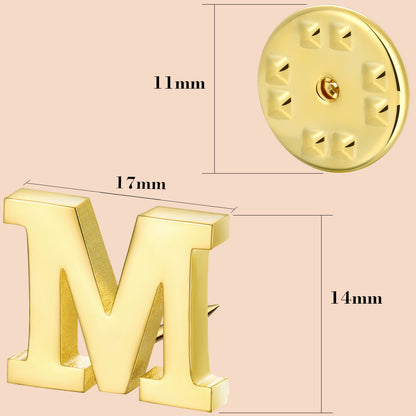 HAWSON Gold Color Initial Lapel Pin for Men