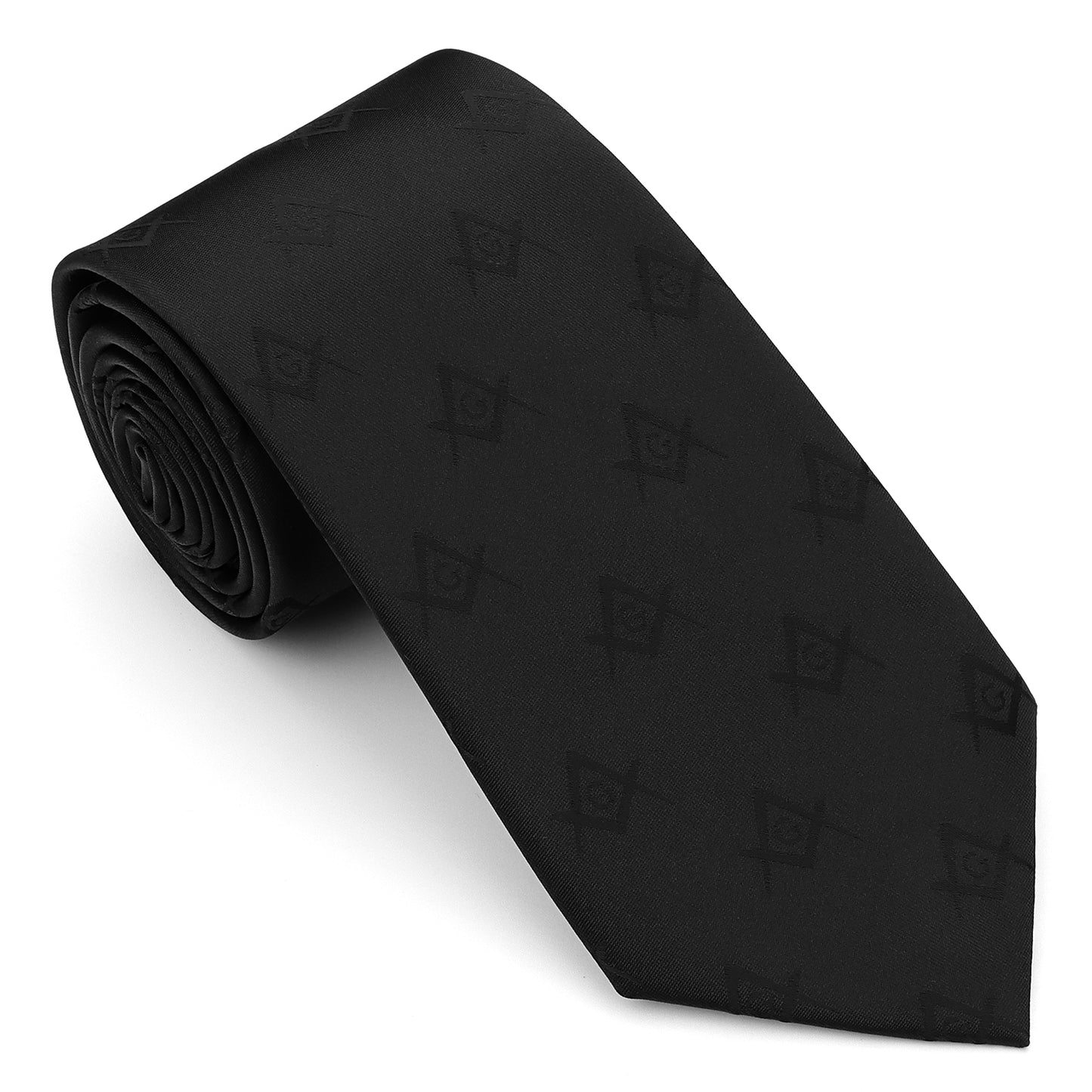 black Freemason necktie