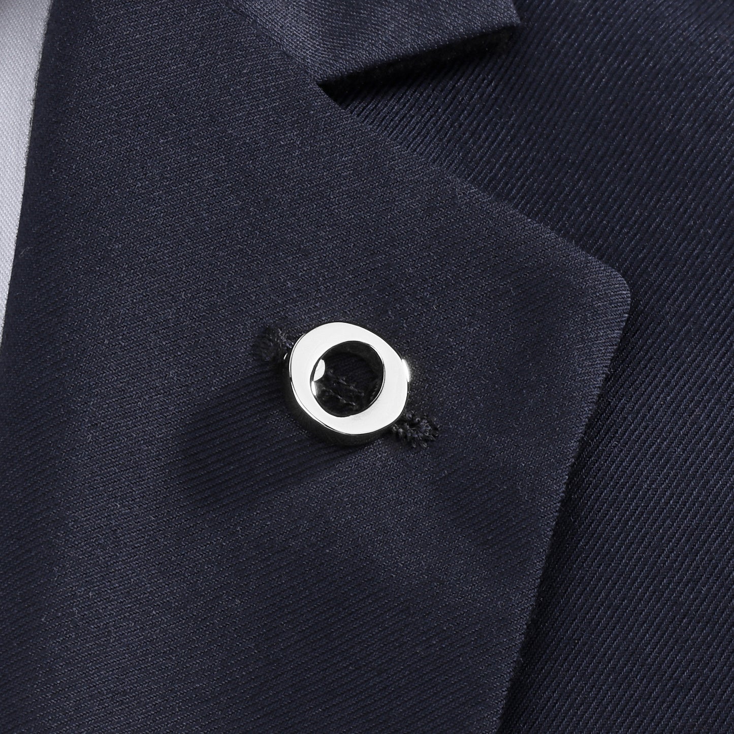 Silver Color Initial Lapel Pin for Men