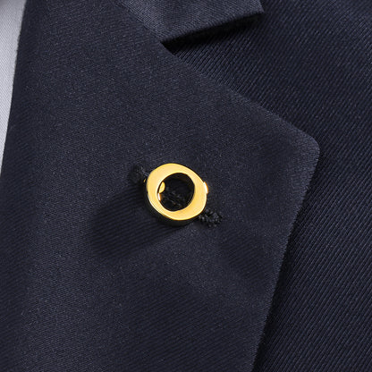 HAWSON Gold Color Initial Lapel Pin for Men