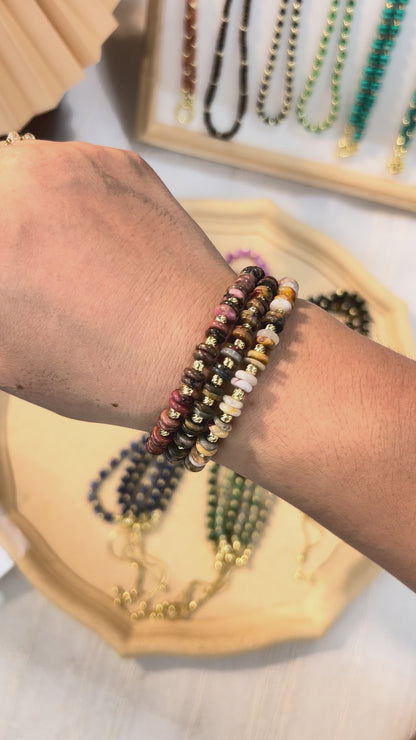 Wholesale Natural Stone Bracelet 5 Pcs Set | $4.39/pc | MOQ 1